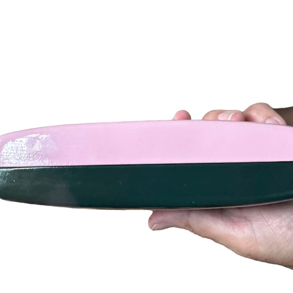 kate spade ♠️ Hard Shell Eyeglass Sunglass Case Pink & Hunter Green Lens Cloth - Picture 6 of 7